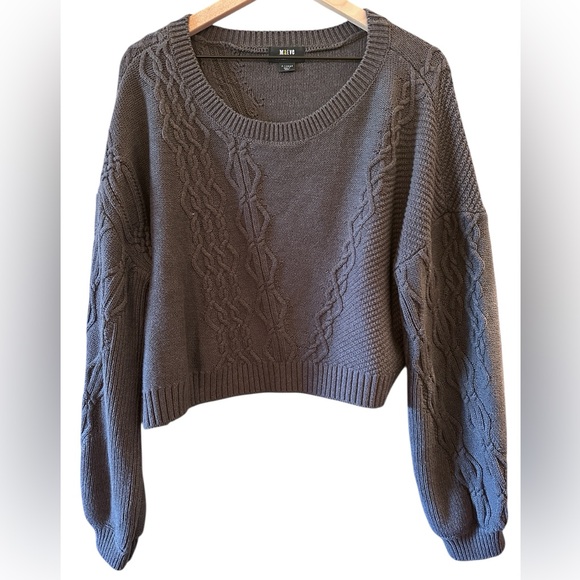 SOLD- 
Anthropologie Maeve Gray Cable Knit Sweater and Skirt Set - Picture 8 of 16